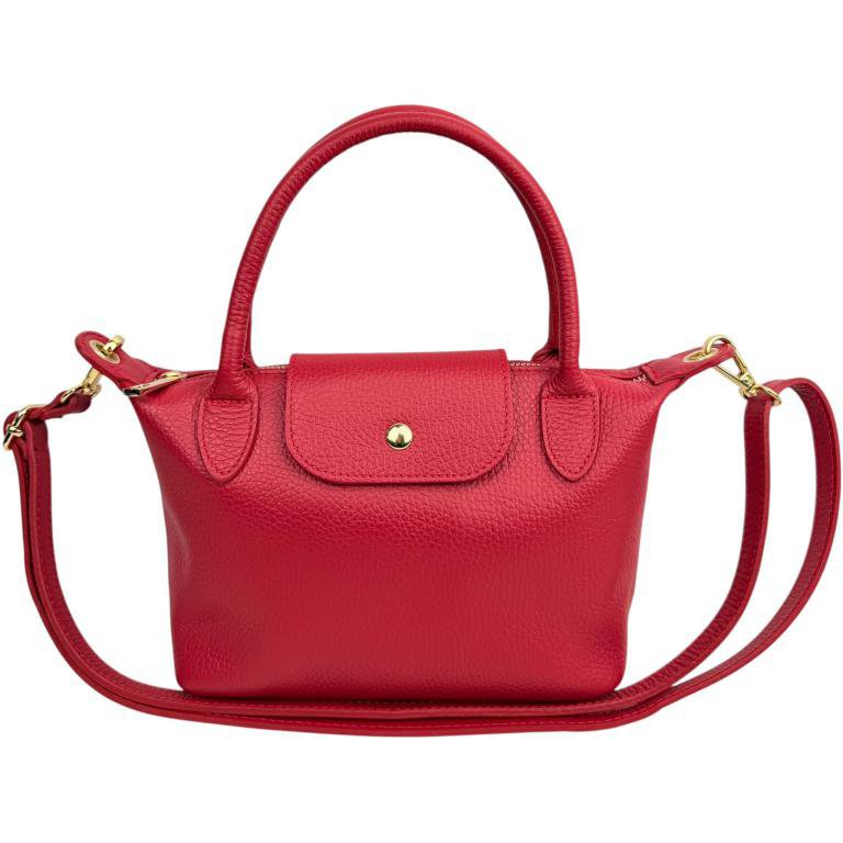 Bolso de Mano Piel Italiana con Asas Cortas y Solapa 58070