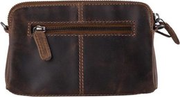 Arrigo Cognac Colored Dames CrossBody Tas/Clutch med Luiopard Direer Print in Learning