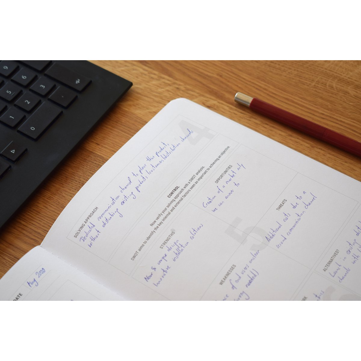 Projektmanagement-Briefpapier-Notizbuch