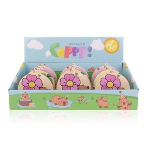 Pocket mirror with capybara print and key ring