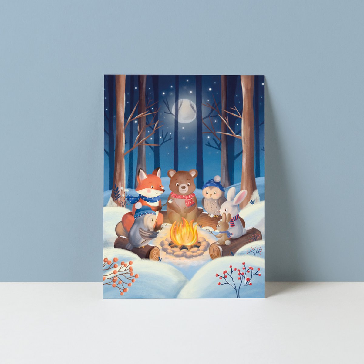 Postal acogedora Camp Fire