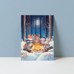 Postal acogedora Camp Fire