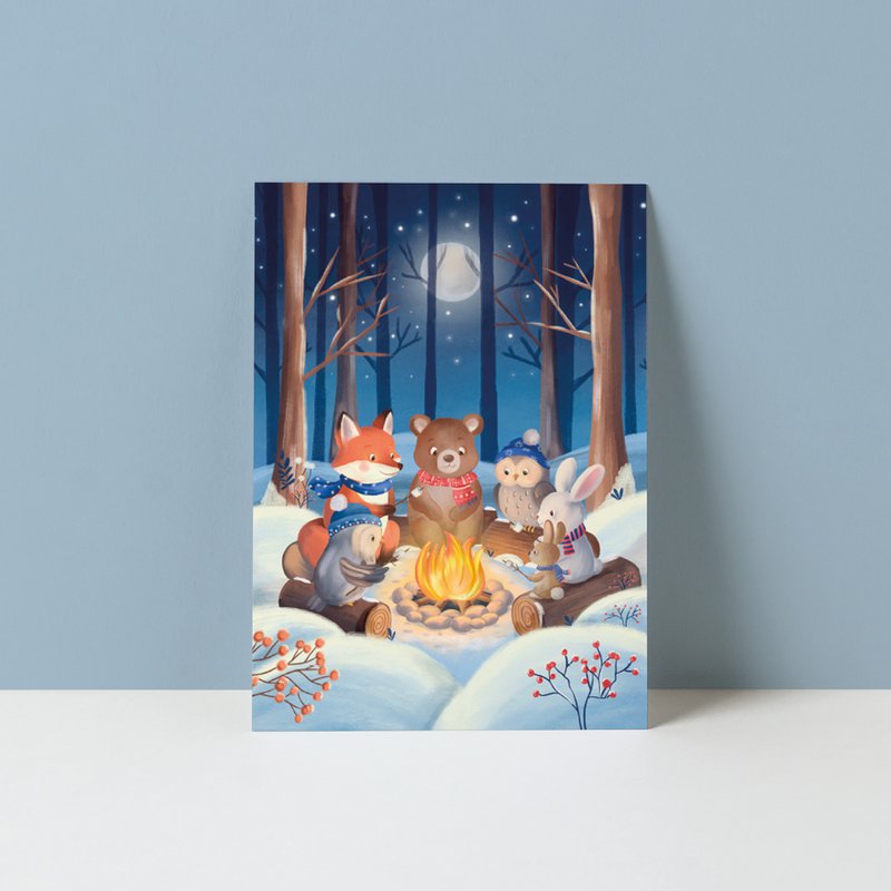 Postal acogedora Camp Fire