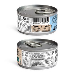 Dogs'n Tiger Adult, nourriture pour chats premium, bliss, nourriture humide, sans céréales, saumon et moules