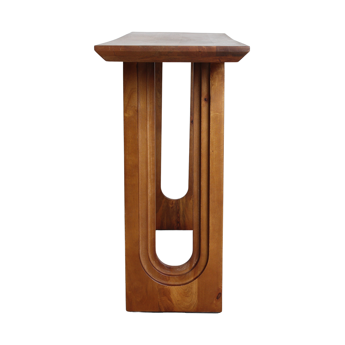 Bullnose mango wood side table Chamfered