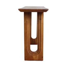 Bullnose sidebord af mangotræ affaset