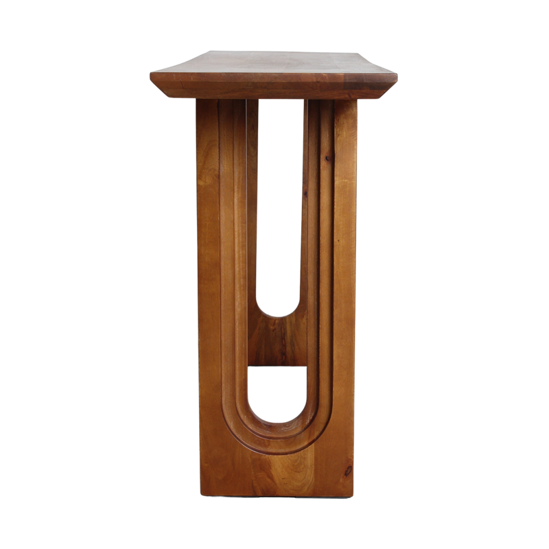 Bullnose sidebord af mangotræ affaset