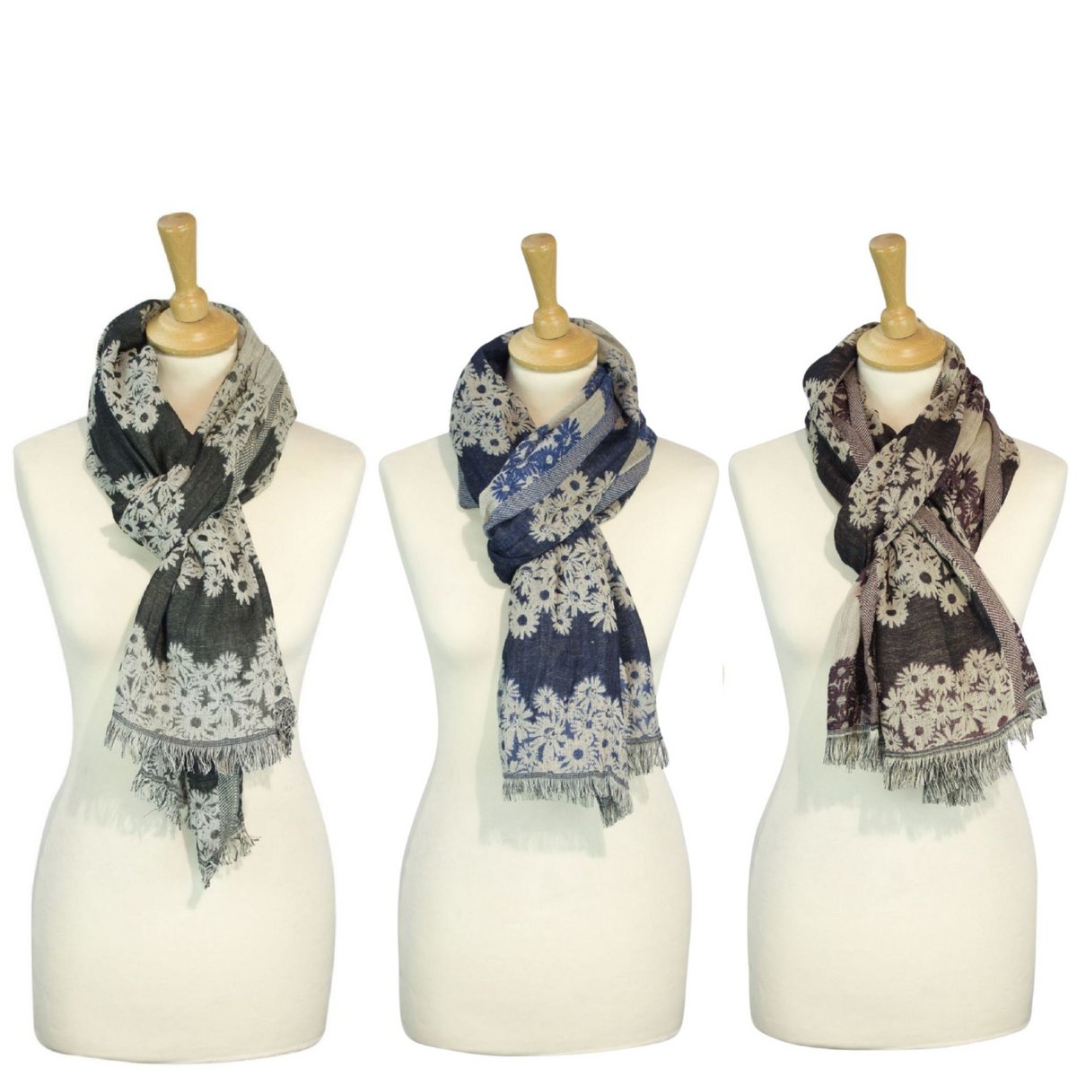 Sunsa dames sjaals, winter sjaalhals gemaakt van katoen en viscose, damesjaals voor herfst/winter, multifunctionele doek als een sjaal/sjaal of stal/schouderdoek