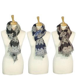 Sunsa dames sjaals, winter sjaalhals gemaakt van katoen en viscose, damesjaals voor herfst/winter, multifunctionele doek als een sjaal/sjaal of stal/schouderdoek