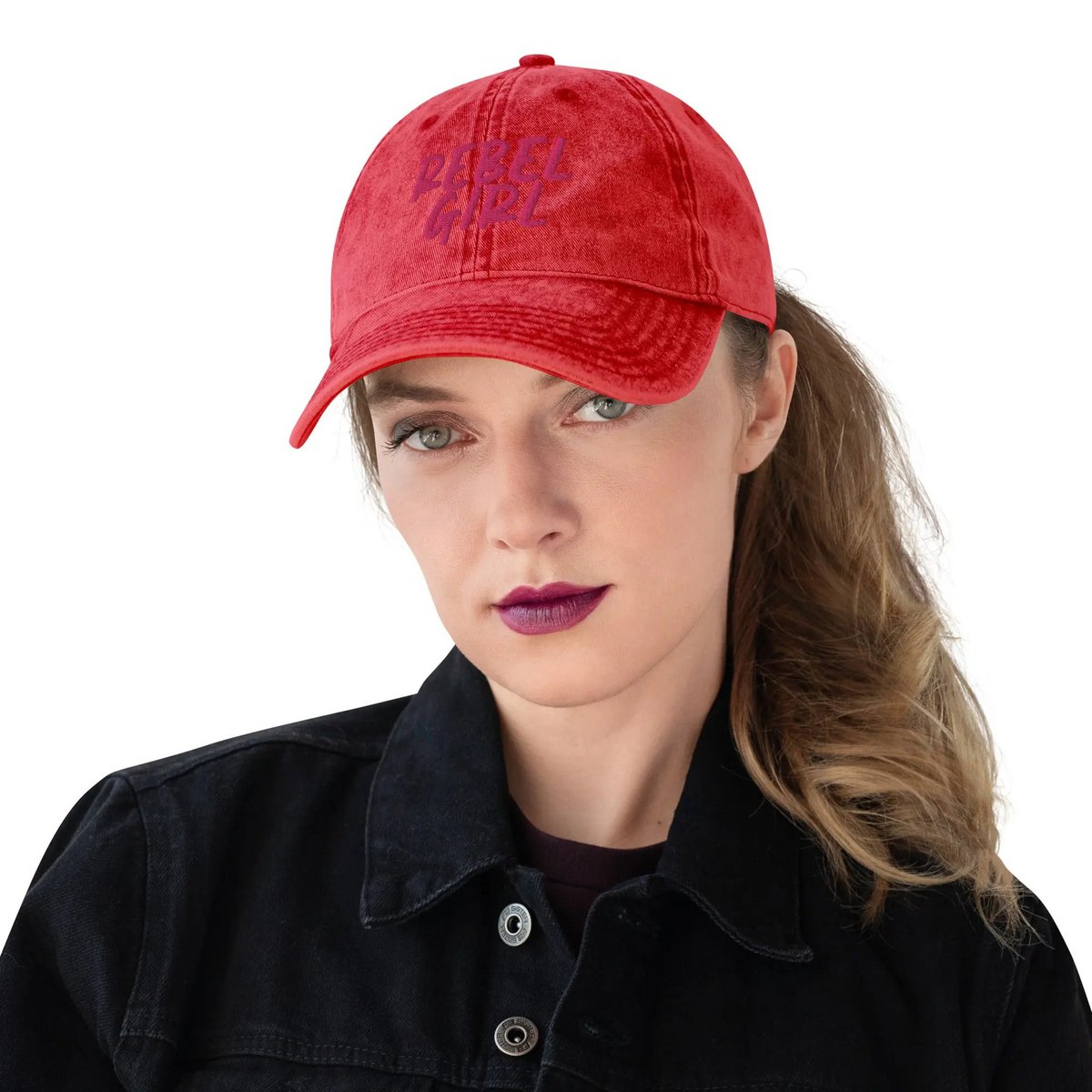 Gorra vintage REBEL GIRL Gorra vintage de sarga de algodón