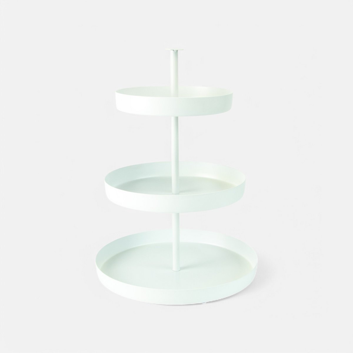 Metalen 3-laags ronde plank - Wit