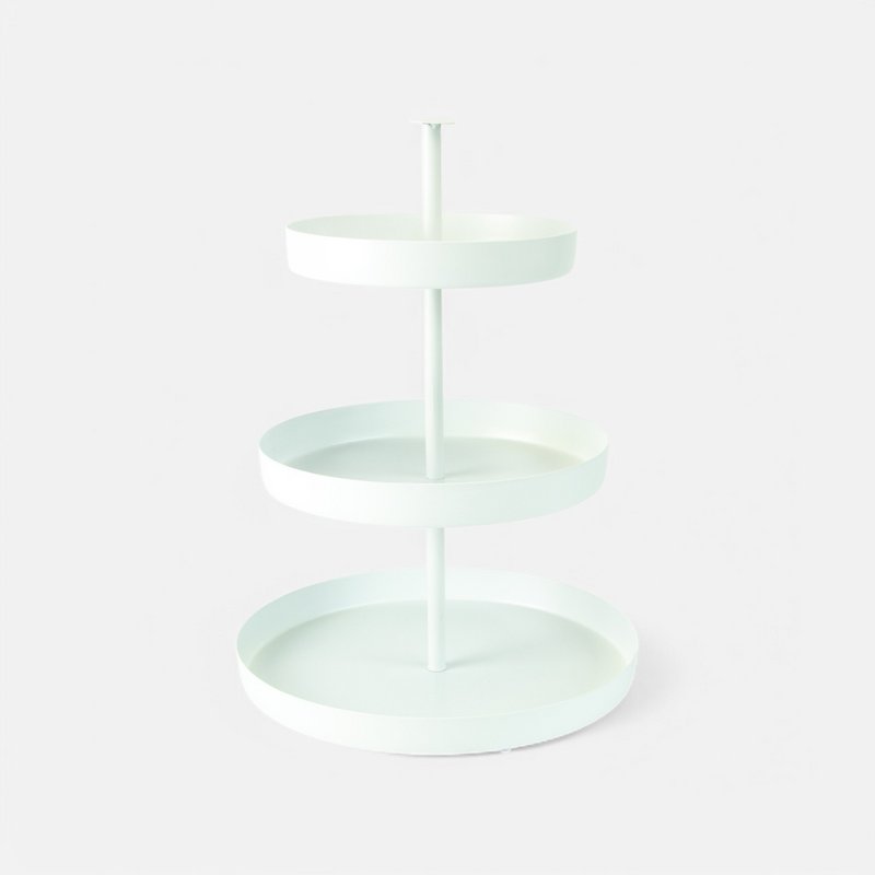 Metalen 3-laags ronde plank - Wit