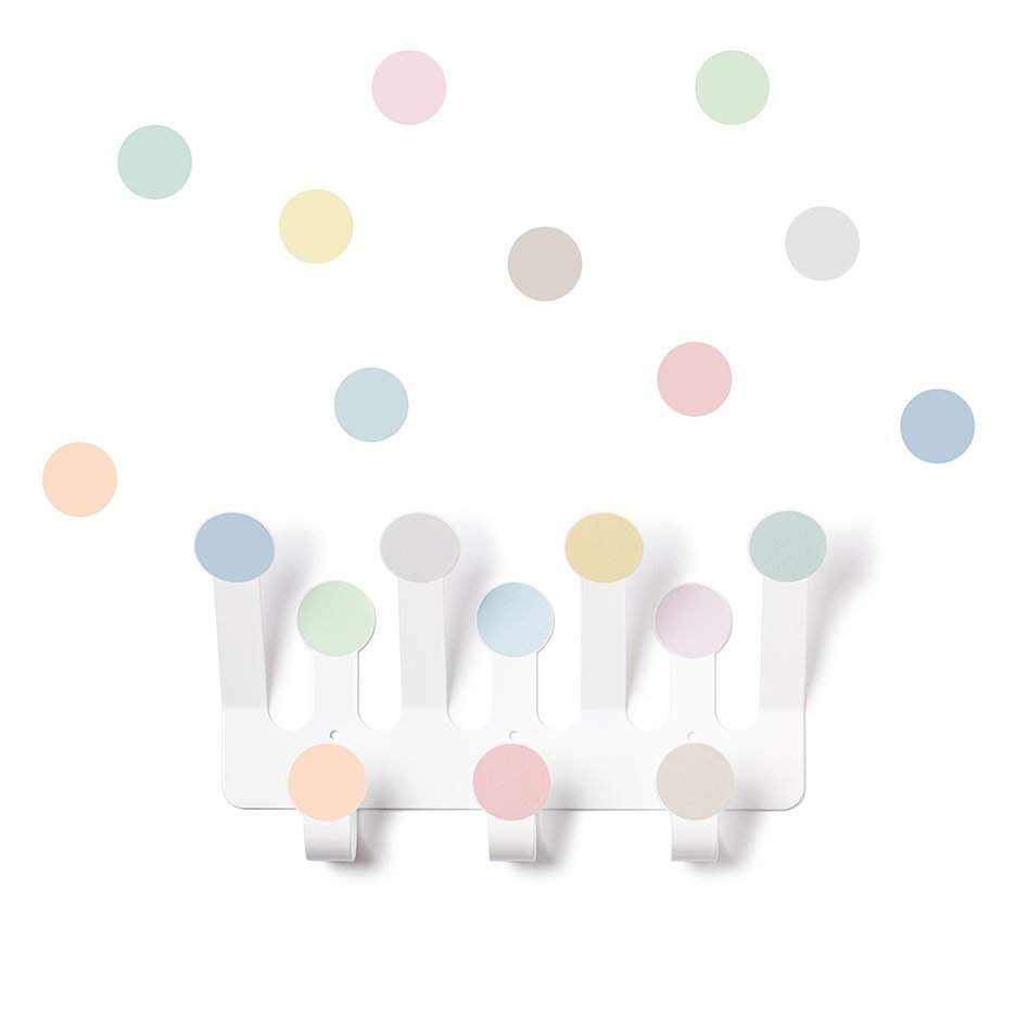 Dot kapstok kleuren pastel