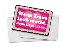 Tin postcard saying 10x14 cm If loyalty is fun, then it's love sign