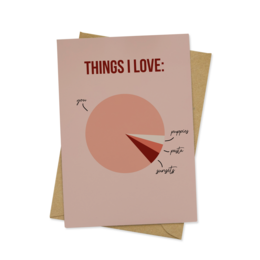 Things I Love - wenskaart