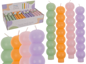 Conische kaars. Bubbel, pastel,
