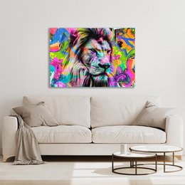 Acrylic glass picture - Grafitti Lion