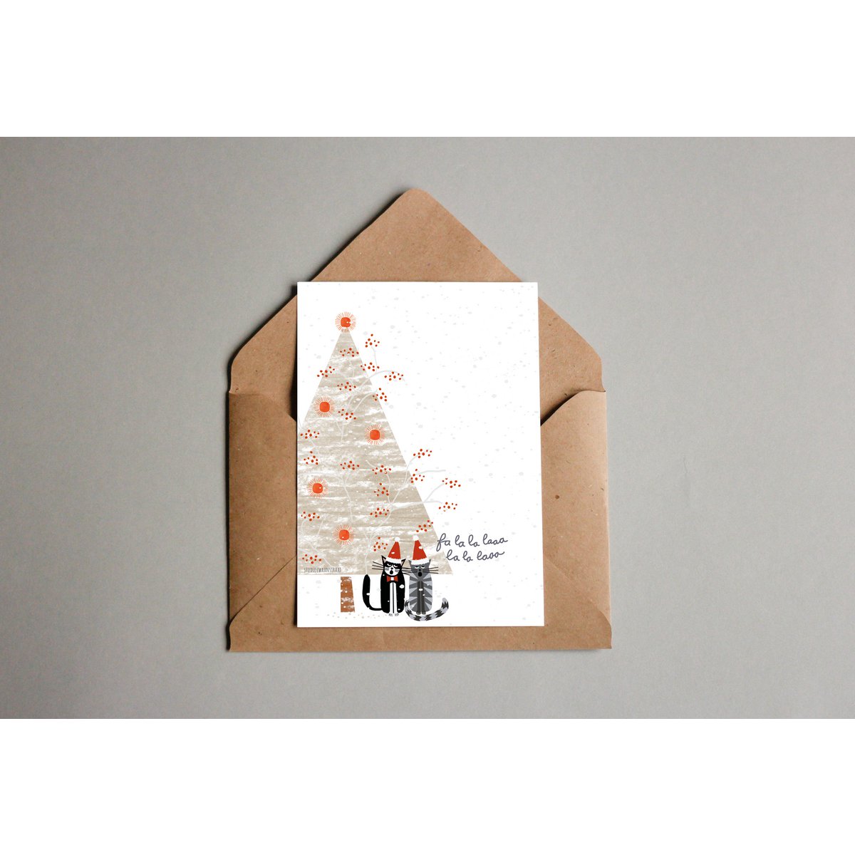 postcard - series 'Christmas' - 'Christmas cats'