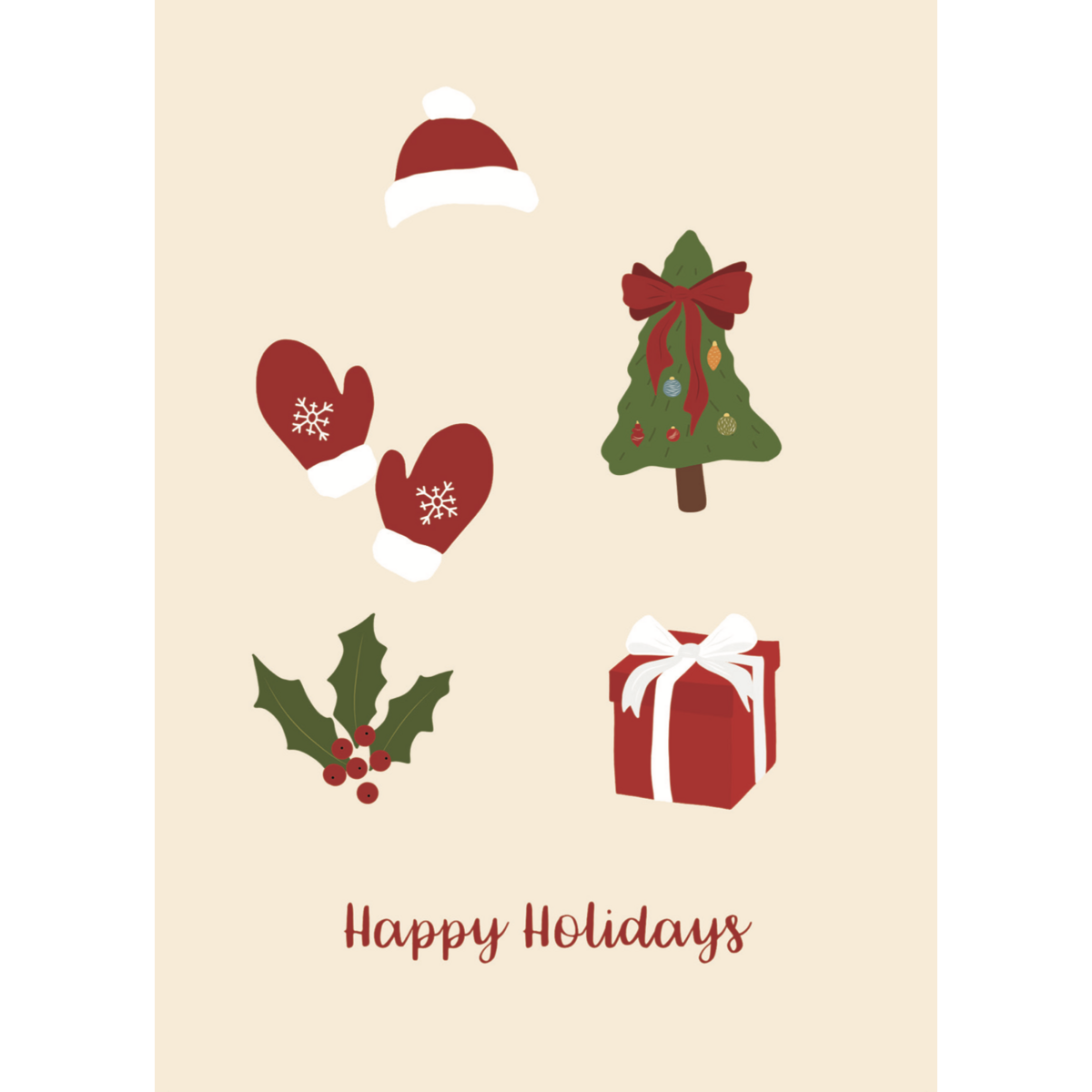 Postkaart Happy Holidays