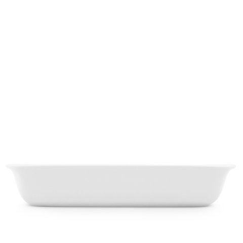 Square baking pan, 25cm refractory white