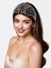 Luxe Knitted Crystal Hairnet
