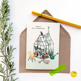 Tarjeta de felicitación Jardinería de pensiones