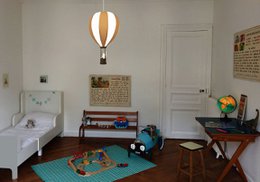 BØRNENS HÆNGELAMPE GRÅ BALLON