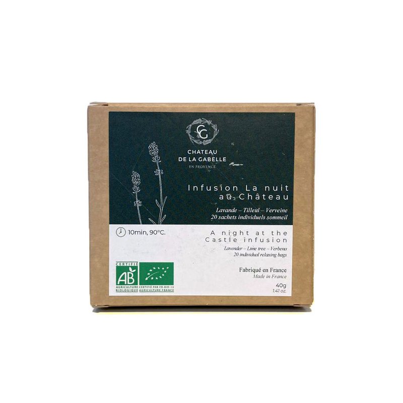Infusion La nuit au Château - kwiat lipy, werbena, organiczna lawenda