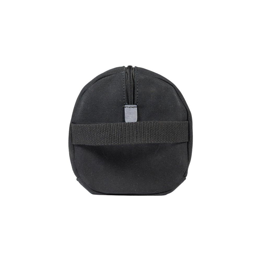 K2005AF | Beauty Case in Canvas 100% Cotton/Genuine Full Grain Leather, Naked. Black colour. Side handle. Zipper closure. Dimensions: 25 x 15 x 17 cm. Packaging: TNT bag