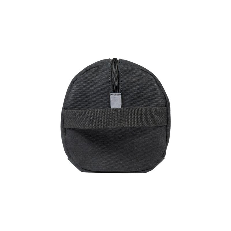 K2005AF | Beauty Case in Canvas 100% Cotton/Genuine Full Grain Leather, Naked. Black colour. Side handle. Zipper closure. Dimensions: 25 x 15 x 17 cm. Packaging: TNT bag