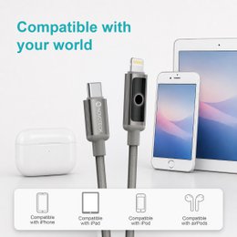 Cable NOVOTECK S-144 USB-C a Lightning: carga rápida de 30 W, 1 m, indicador LED y transferencia de datos