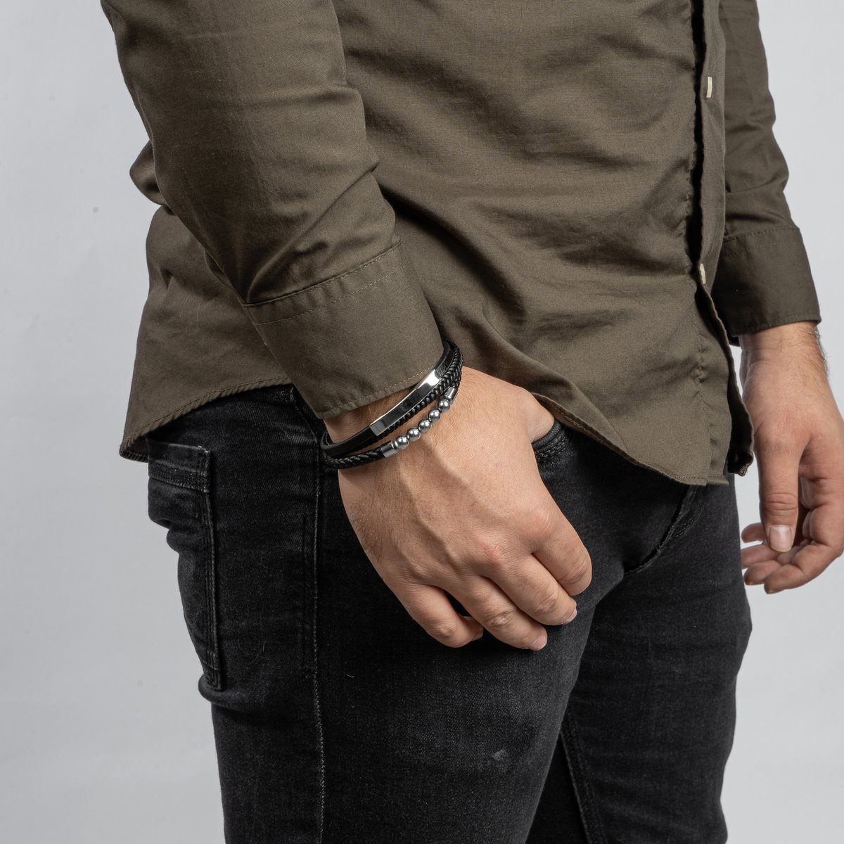 Bracciale in pelle "Perla"