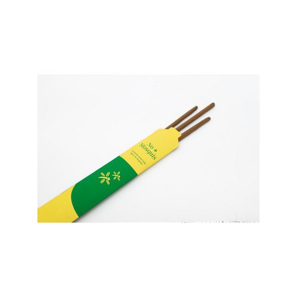 Encens écologique certifié BioAroma Anti-moustique. Ayurvéda. Commerce équitable. Zéro déchet. 3 cannes de 40 cm. Certificat ICEA.