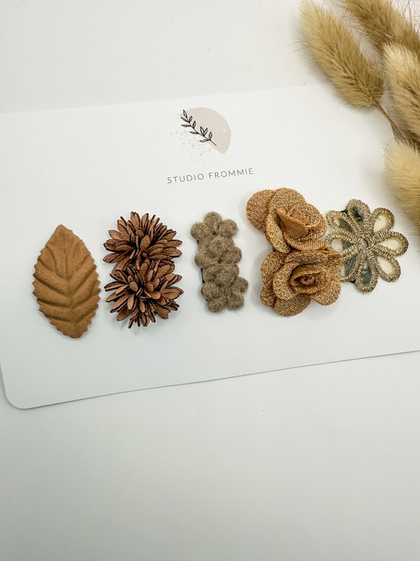 Set of anti -slip hair clips autumn 2