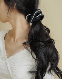 Coletero para el cabello deslumbrante 100% seda - 19 mm - Adorno de diamantes