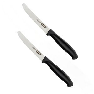 MULEX Universal Küchen- Tafelmesser 2-er Set schwarz