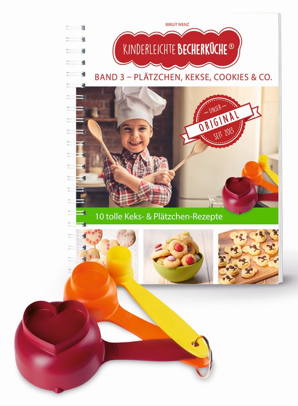 Foolproof mug kitchen - biscuits, biscuits, cookies & Co. (volume 3), incl. 3-piece measuring cup set with cutters