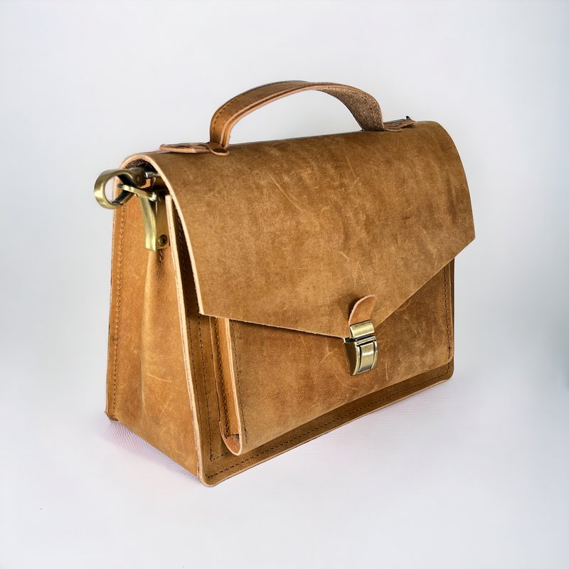 Handgemaakte lederen Crossbody tas