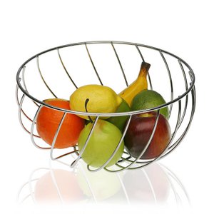 CHROME FRUIT BOWL PINK