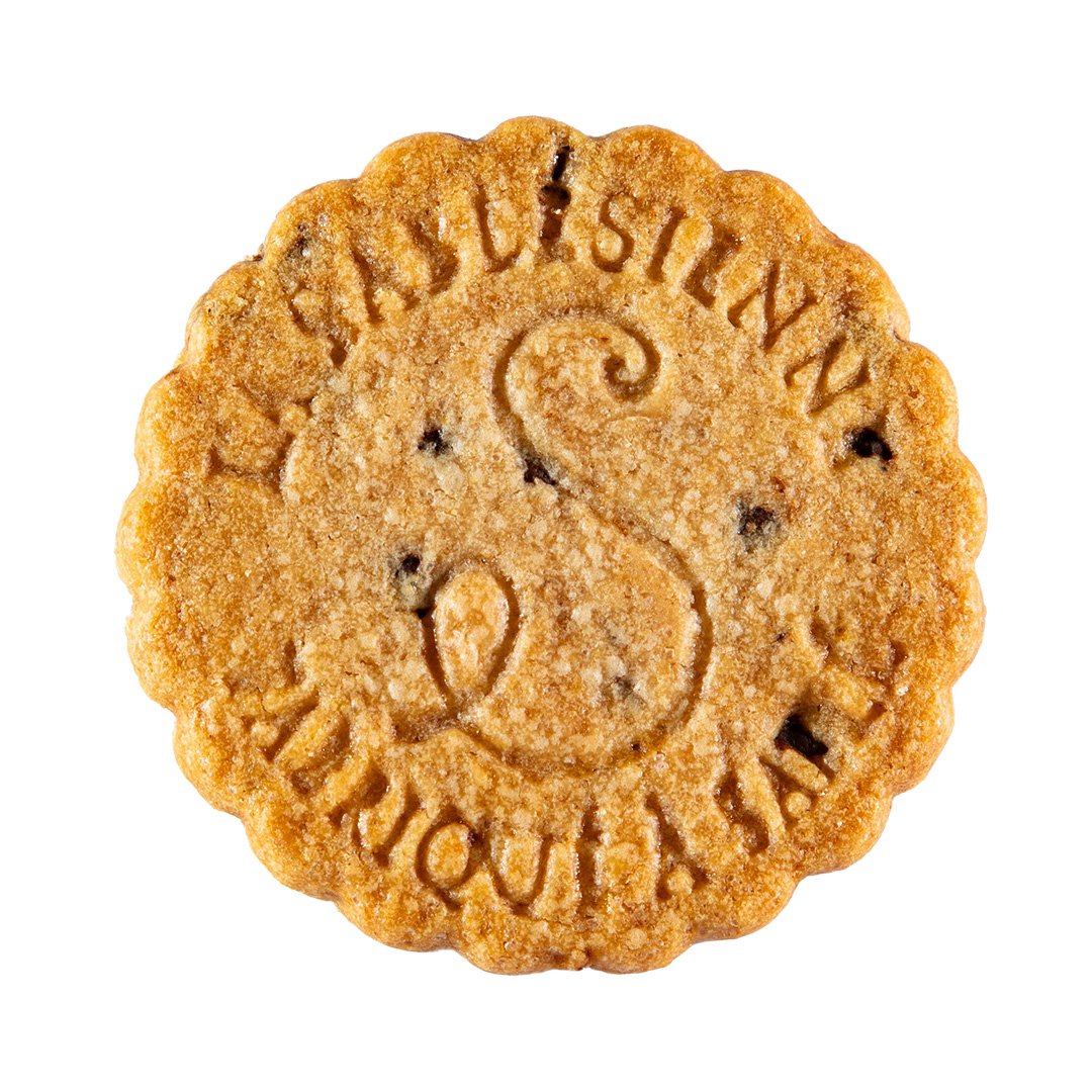 Shortbread cookies with chocolate chips - “La scintillante” metal dispenser box 300g