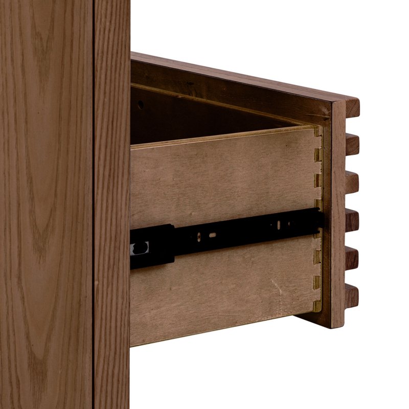 Tanner Six Drawer Ash Wood Dresser in Roux