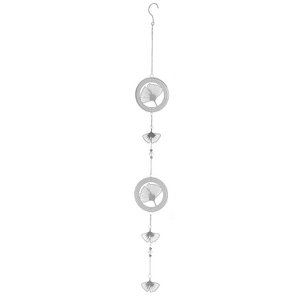 Hanging decoration metal 4 mix Leaves L 110 cm