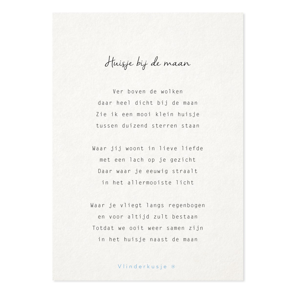 'House by the moon' / Poster card A5 comfort & love