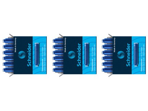 Schneider ink cartridges 3 boxes of 6 pieces on blister