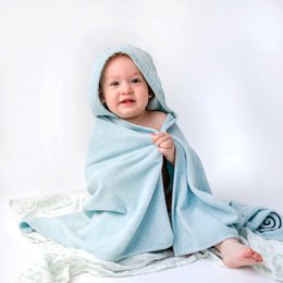 Milk&Moo Sangaloz Velvet Baby hættehåndklæde, 100% bomuld, blødt, absorberende, 0-2 år, 70x120 cm