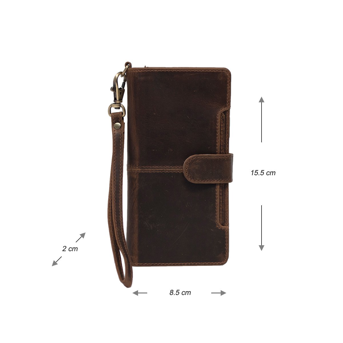 iPhone 11 Pro Hoesje Donkerbruin Leer – Hoesje iPhone 11 Pro Donkerbruin Buffelleer – Leren Smartphone Hoesje
