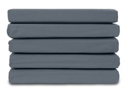 100% Bomuld Satin Fitting Sheet - Mørkeblå