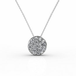 Round Pendants - Silver and Crystal