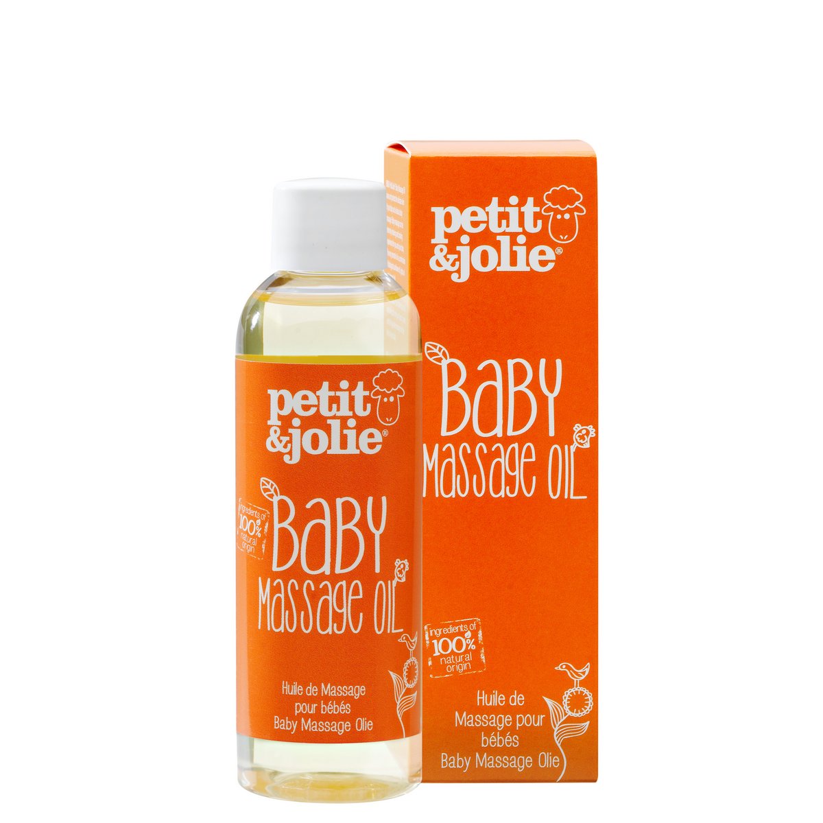 Petit&Jolie Massage-/Hautöl – 100 ml – 100 % natürlich