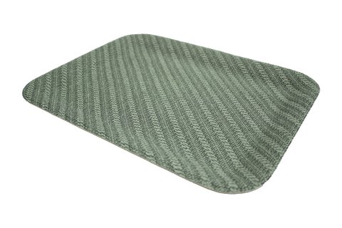 Dienblad plat klein groen gevlochten dienblad